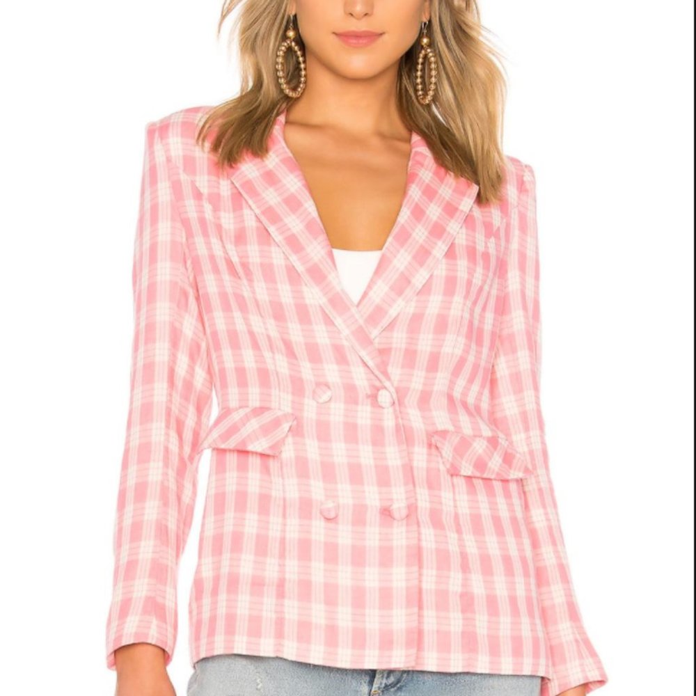 BRAND NEW Majorelle Plaid Blazer (Baby Girl Pink)
